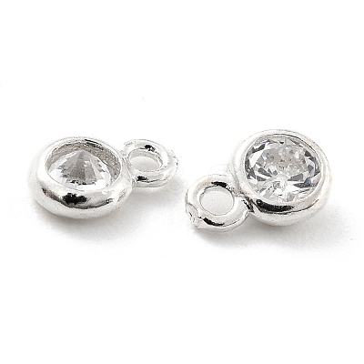 925 Sterling Silver with Single Cubic Zirconia Charms LS-STER-Z001-008S-1