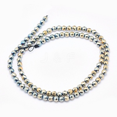 Electroplate Non-magnetic Synthetic Hematite Beads Strands G-L486-A-19-1