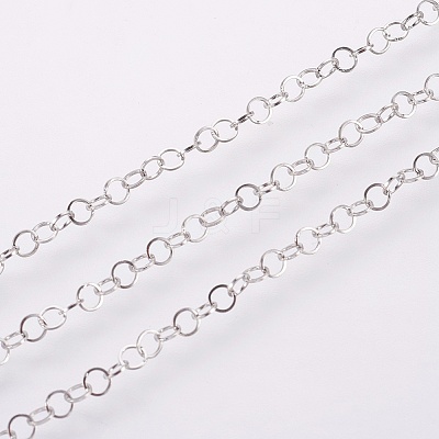 Tarnish Resistant 304 Stainless Steel Rolo Chains CHS-F003-16P-A-1