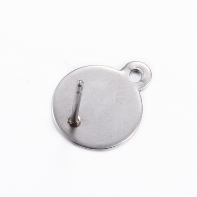 Non-Tarnish 304 Stainless Steel Stud Earring Findings STAS-D445-150-1