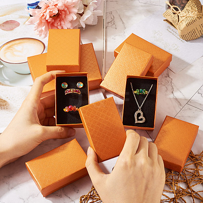 Rectangle Cardboard Paper Jewelry Box LS-CON-TAC0015-01G-1