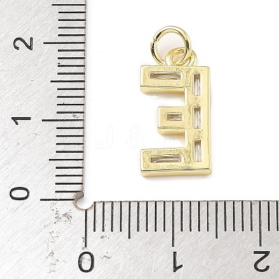 Brass Micro Pave Cubic Zirconia Pendants KK-V014-01G-05-1