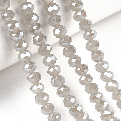 Electroplate Glass Beads Strands EGLA-A034-J6mm-A15-1