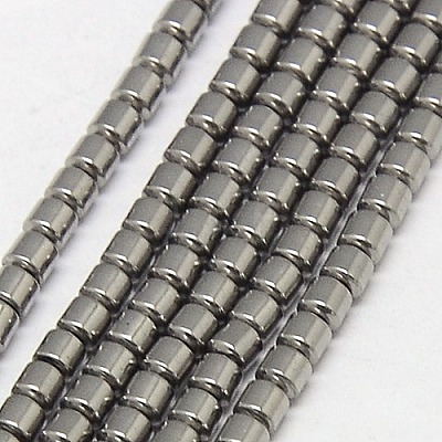 Electroplate Non-magnetic Synthetic Hematite Beads Strands G-J163-3x3mm-05-1