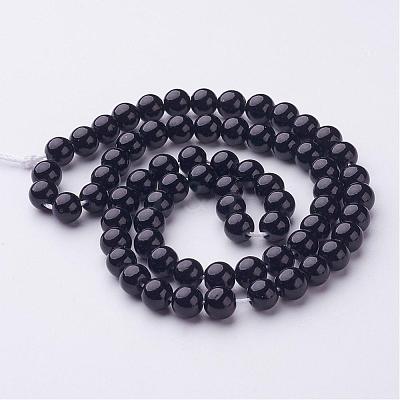 Natural Mashan Jade Round Beads Strands G-D263-6mm-XS32-1