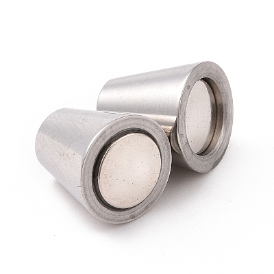 Tarnish Resistant 304 Stainless Steel Magnetic Clasps with Glue-in Ends STAS-K006-05C-4mm-1