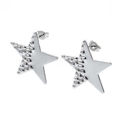 Tarnish Resistant 201 Stainless Steel Stud Earrings EJEW-K270-25P-1