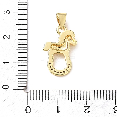 Brass Micro Pave Clear Cubic Zirconia Pendants KK-A303-05B-G-1