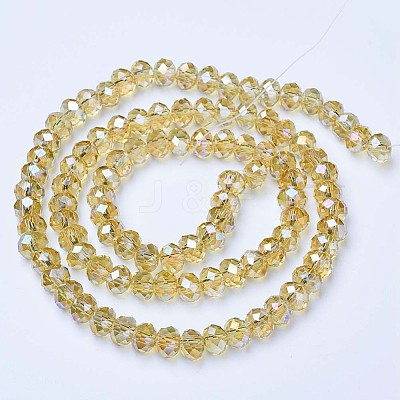 Electroplate Glass Beads Strands EGLA-A034-T2mm-B18-1