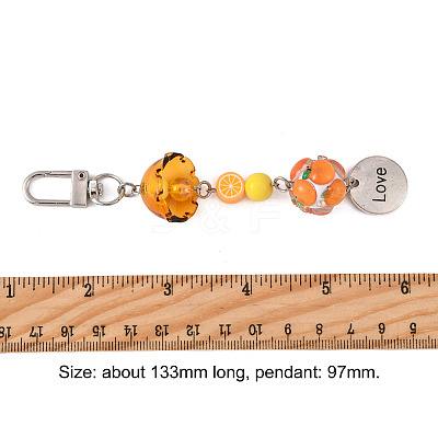 Handmade Polymer Clay & Acrylic & Resin & Glass Pendant Decorations KEYC-FS00037-03-1