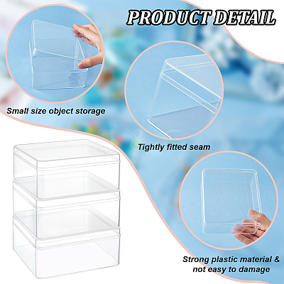 10Pcs Square Acrylic Storage Boxes CON-BC0007-82-1