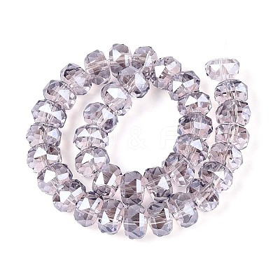 Electroplate Transparent Glass Beads Strands X-EGLA-N022-04A-D15-1