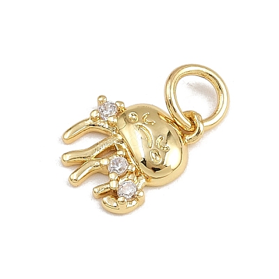 Brass Micro Pave Cubic Zirconia Pendants KK-A269-04D-G-1
