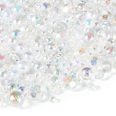 Transparent & Opaque Acrylic Bead OACR-TAC0002-08E-1