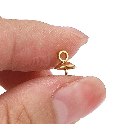 304 Stainless Steel Cup Pear Cup Peg Bails Pin Pendants STAS-G248-03-1