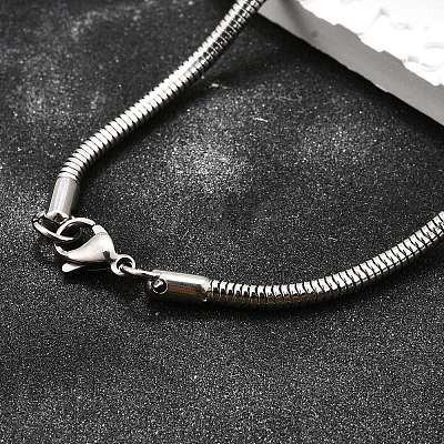 Tarnish Resistant 304 Stainless Steel Snake Chain Necklaces LS-STAS-M174-005P-3.2A-1