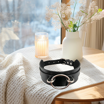 PU Leather Choker Necklaces for Women NJEW-CL0001-22A-1