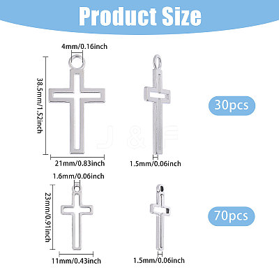 100Pcs 2 Styles Alloy Pendants FIND-FG0005-13-1