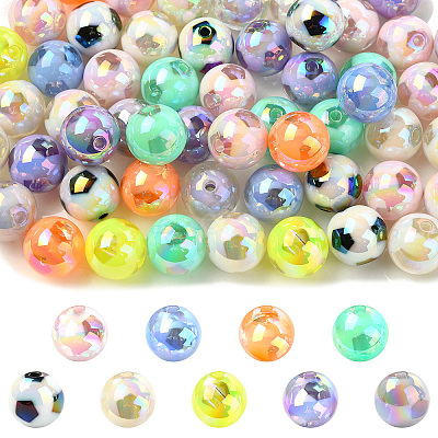Two Tone Plating Acrylic Beads MACR-CJC0004-26-1