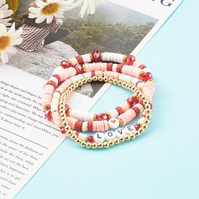 Stretch Beaded Bracelets Sets BJEW-JB06201-1