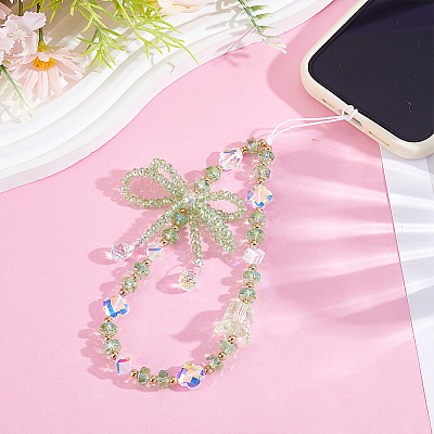 1Pc Alloy & Glass Mobile Straps MOBA-ME0001-01B-1