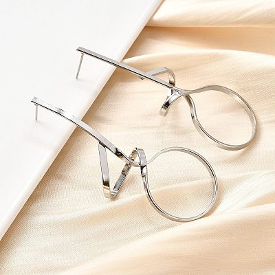 Tarnish Resistant 304 Stainless Steel Stud Earrings EJEW-L215-48P-1