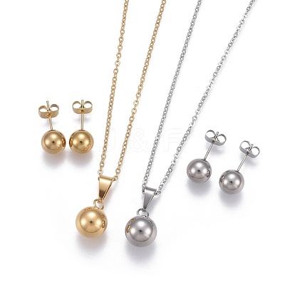 304 Stainless Steel Jewelry Sets STAS-I108-05-1