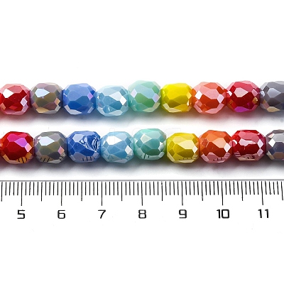 Electroplate Opaque Glass Beads Strands X-GLAA-Q009-05C-1
