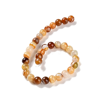 Natural Striped Agate/Banded Agate Beads Strands G-Z060-A01-A09-1