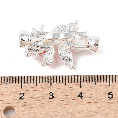 Brass and Enamel Fold Over Clasp KK-B100-046S-1