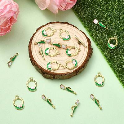 10Pcs Zinc Alloy Enamel Toggle Clasps FIND-CJ0004-98-1