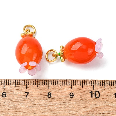 Handmade Lampwork Pendants LAMP-Z012-01G-05-1