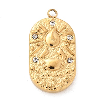 304 Stainless Steel Pendants STAS-F349-03G-03-1