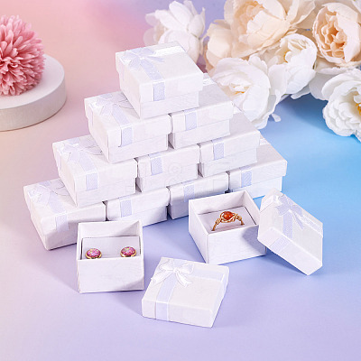 Square Paper Jewelry Ring Gift Boxes with Bowknot CON-TAC0010-80E-1