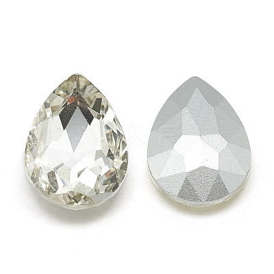 Pointed Back Glass Rhinestone Cabochons RGLA-T081-6x8mm-01-1