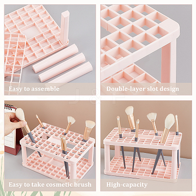 Plastic Cosmetic Brush Storage Stands MRMJ-WH0070-34B-1