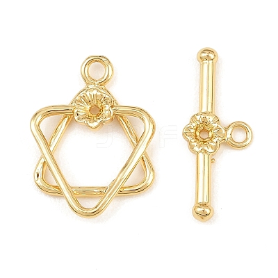 Brass Toggle Clasps KK-G548-42G-01-1
