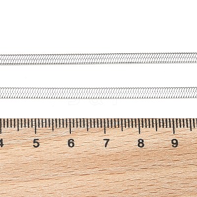 Tarnish Resistant 304 Stainless Steel Herringbone Chain Bracelets BJEW-P236-15P-1