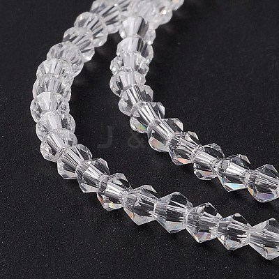 Clear Glass Bicone Beads Strands X-GLAA-S026-2mm-07-1