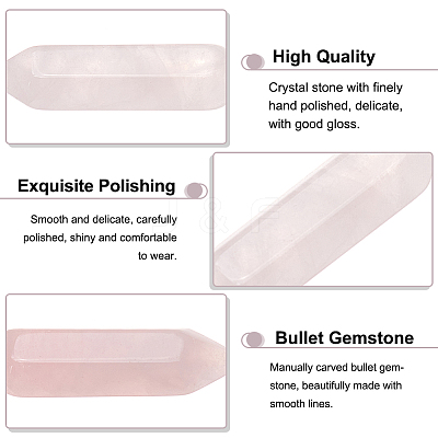 12Pcs Faceted Natural Rose Quartz Double Terminated Points G-OC0003-65-1