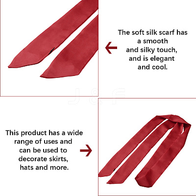 Long Polyester Silk Scarf for Women Girls LS-AJEW-WH20042-77D-1