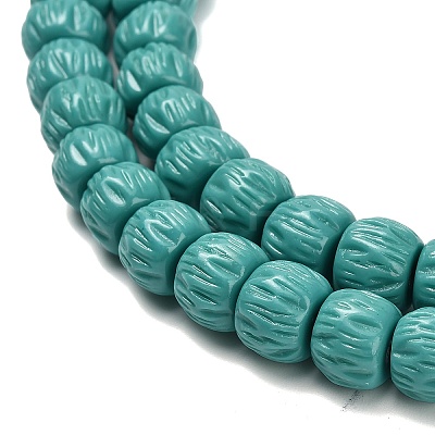 Synthetic Coral Dyed Carved Beads BSHE-H114-01A-1