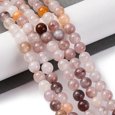 Natural Violet Strawberry Quartz Beads Strands G-P530-B02-02-1
