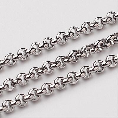 Tarnish Resistant 304 Stainless Steel Rolo Chains STAS-M032-42P-2.5mm-1