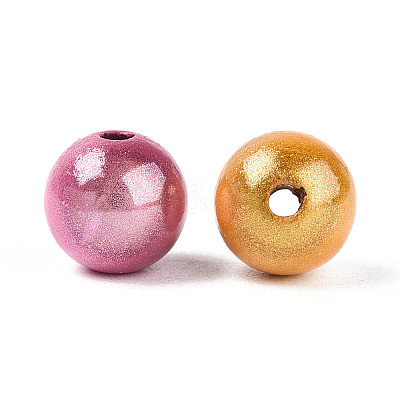 50Pcs Spray Painted Acrylic Beads MACR-YW0003-49-1