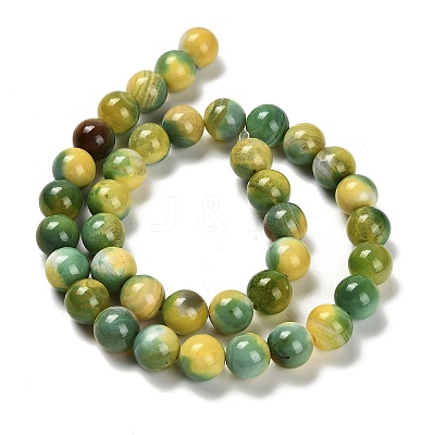 Dyed Natural Agate Beads Strands G-G203-09G-10mm-1