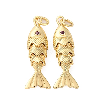 Rack Plating Brass Micro Pave Cubic Zirconia Pendants X-KK-M309-38B-G-1