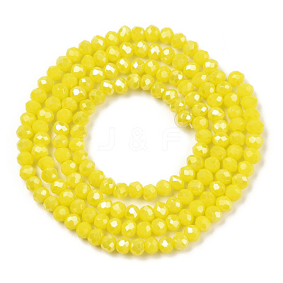 Electroplate Glass Beads Strands EGLA-A034-P2mm-B03-1