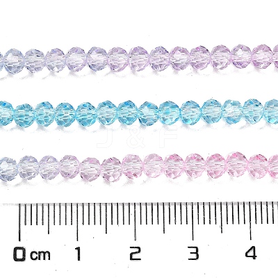 Transparent Painted Glass Beads Strands X1-DGLA-A034-T3mm-A22-1