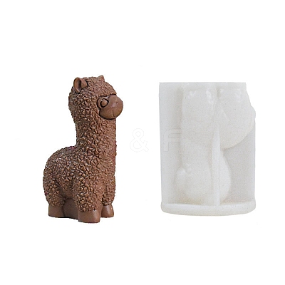 3D Alpaca Figurine DIY Candle Silicone Molds DIY-A047-01-1